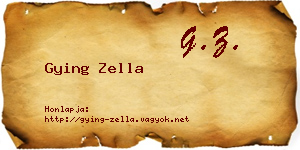 Gying Zella névjegykártya